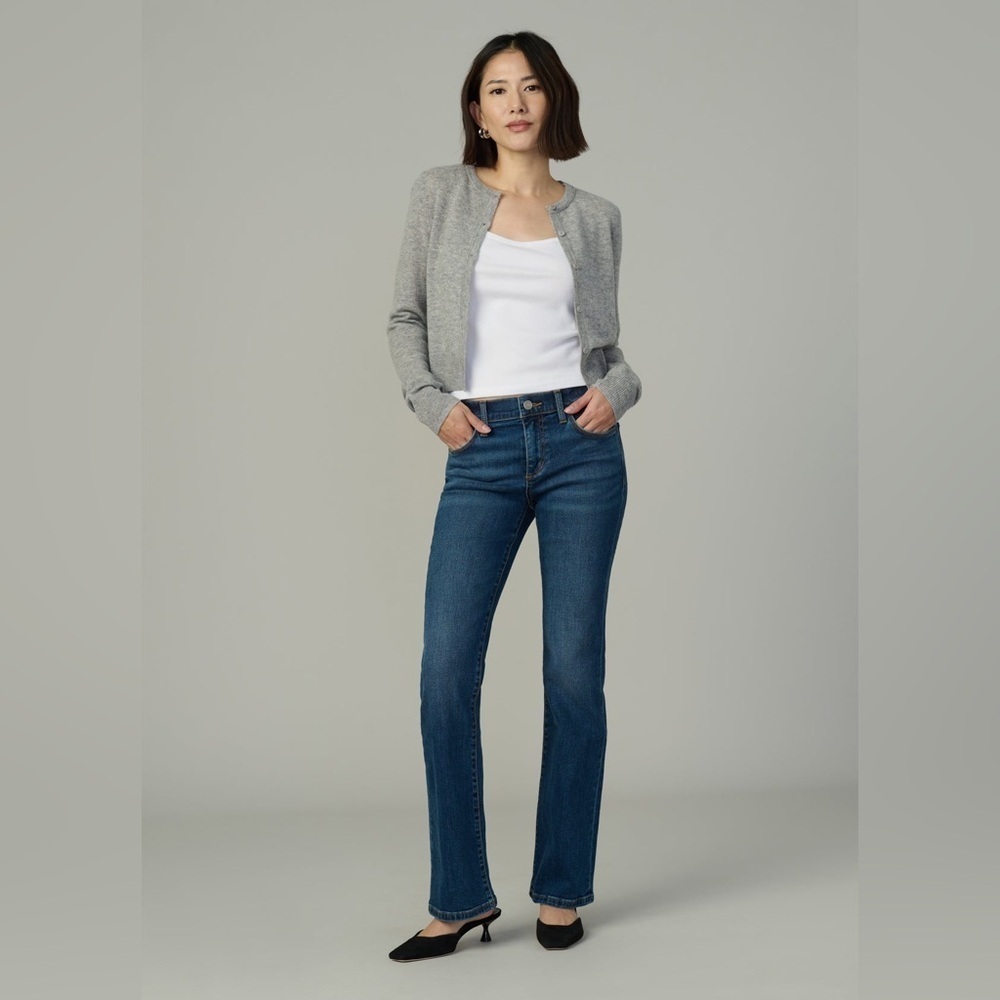 Joe’s “The Provocateur” Petite Fit Mid Rise Boot Cut Jeans In Gabrielle Wash